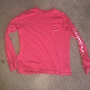 Vineyard Vines pink long sleeve tee